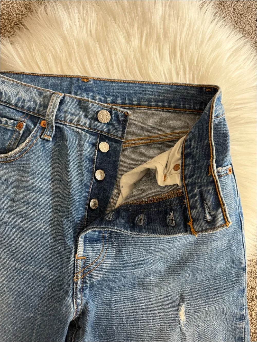 Free People Premium Quality 501 Buttonfly Levi’s Jeans